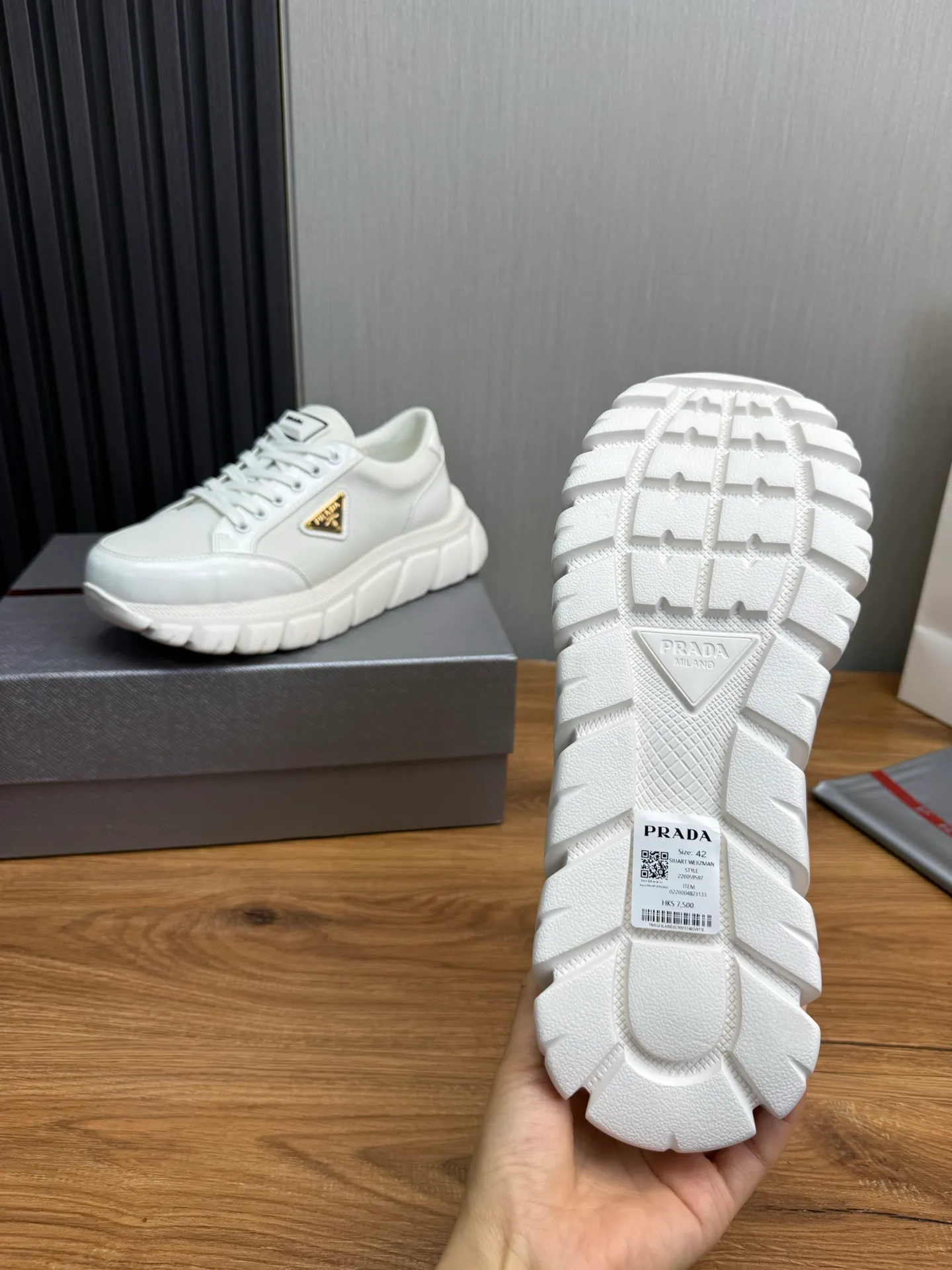 Men's shoes 💰580💰 [PRADA] Popular men's shoes shipped 👏Official website synchronization ⬆️Original cowhide fabric + cowhide lining, 1⃣️:1⃣️reproduction, original sole, 38-45 (45. Customized, non-refundable)
